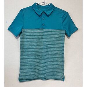 All In Motion Striped Polo Shirt   Boys Size L (12-14)